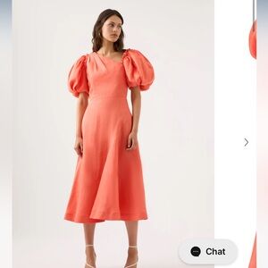New Aje Maia Off Shoulder Midi Dress